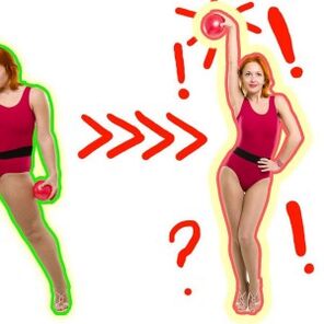 визуелизација на слабеење на диета со шест ливчиња